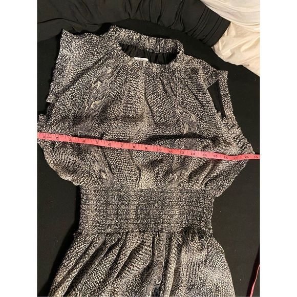 Sen BLACK SNAKE ASYMMETRICAL DRESS Size Medium, VIP RUNWAY DRESS, MSRP $1000+ - Picture 2 of 12